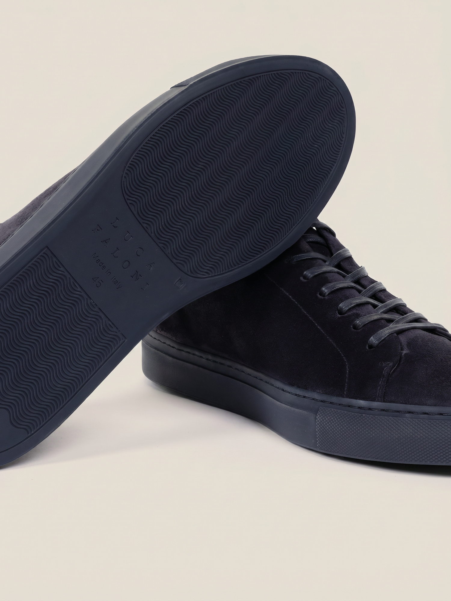 Midnight Blue Suede Sneakers | Luca Faloni