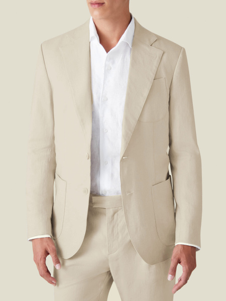 'Lake Como' Beige Linen Blazer