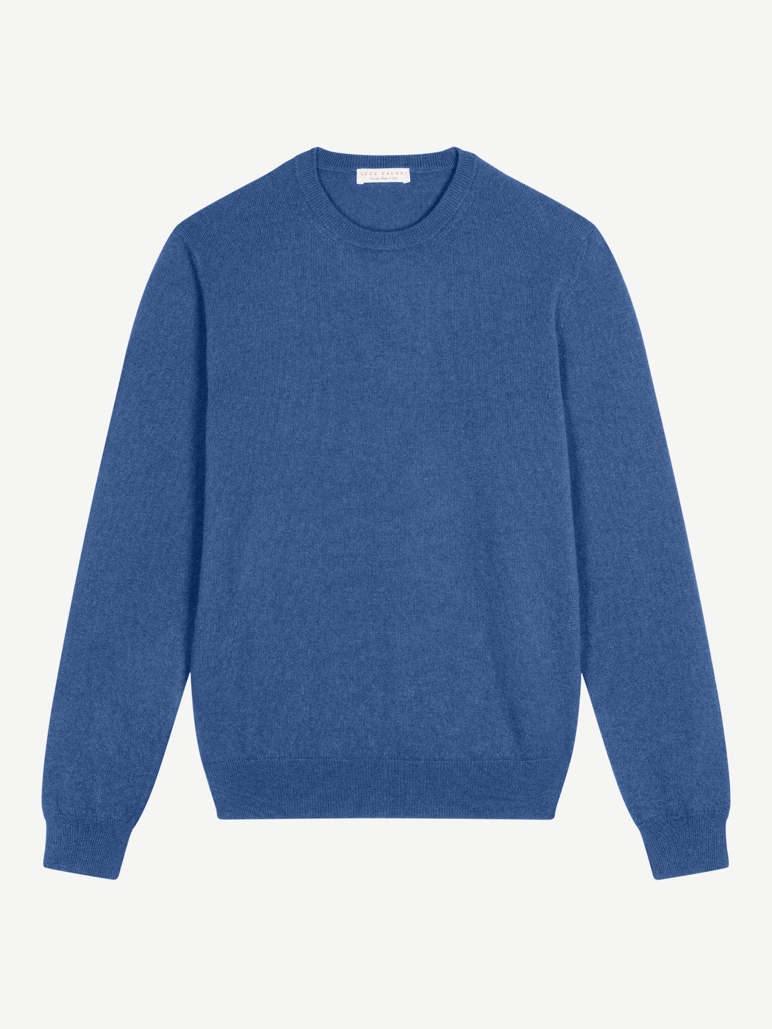 Cobalt Blue Cashmere Crew Neck | Luca Faloni