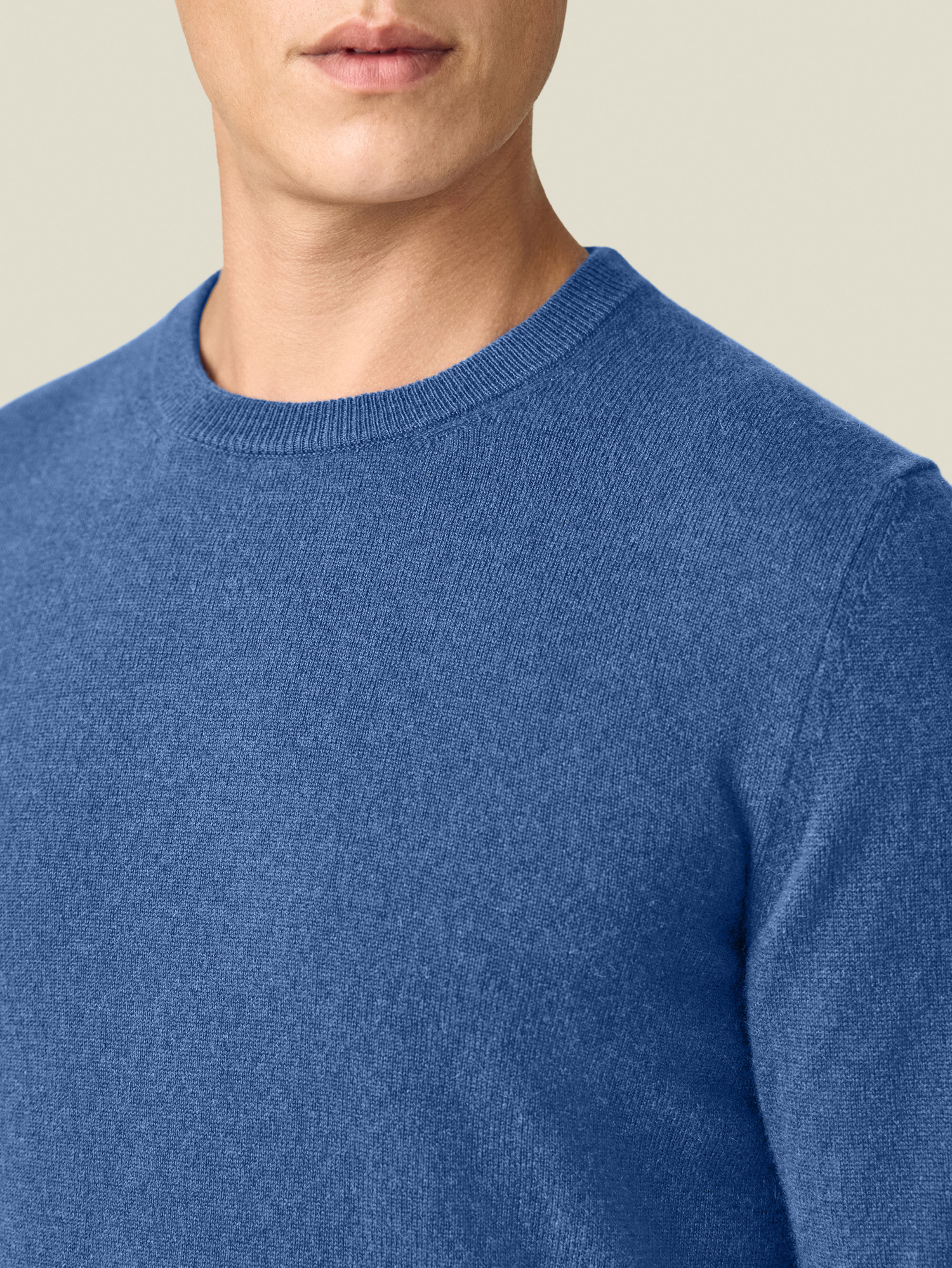 Cobalt Blue Cashmere Crew Neck | Luca Faloni