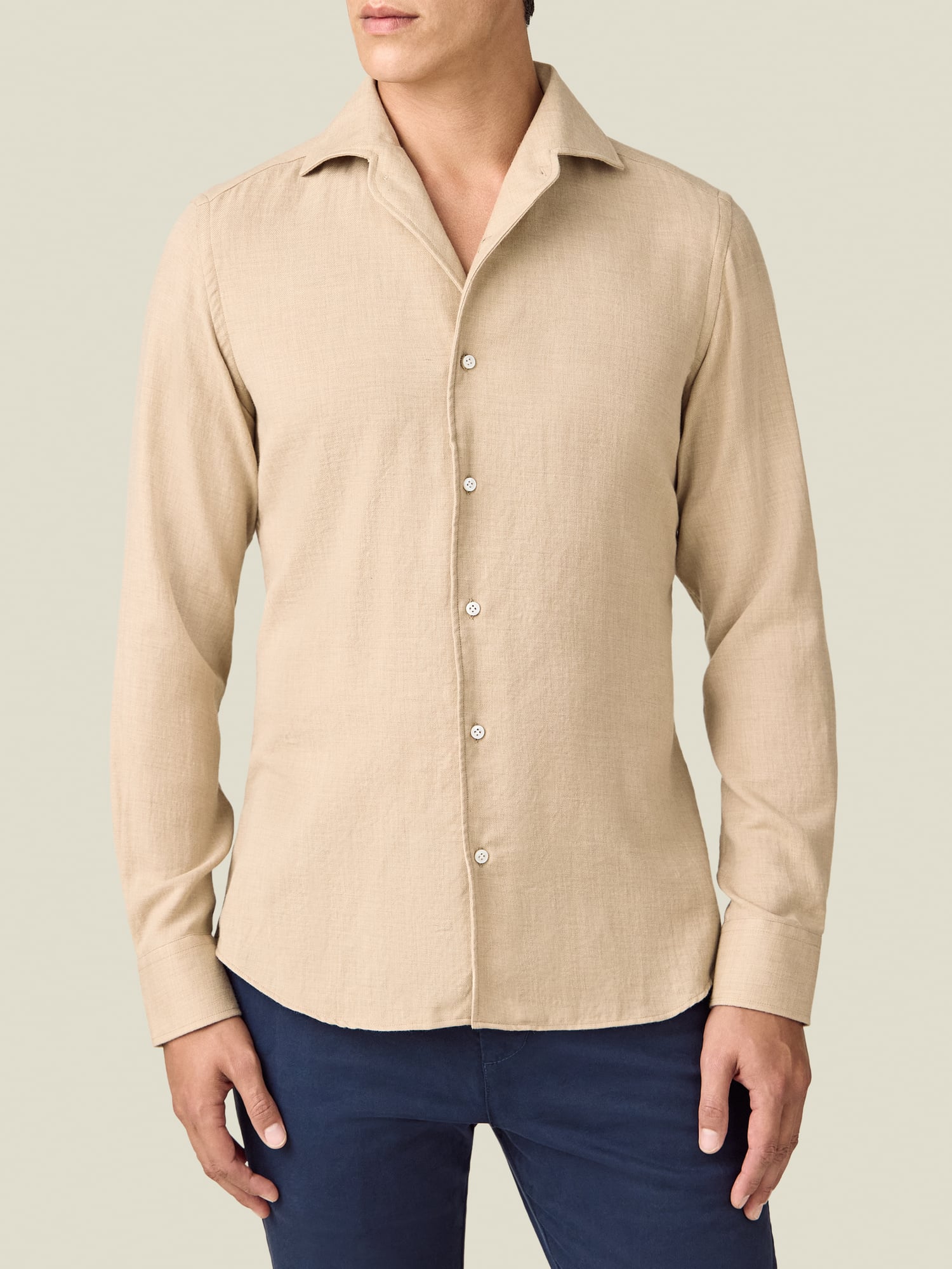 sand color dress shirt Limited Edition Extreme Cutaway Collar Sand Shirt 45 / US 18