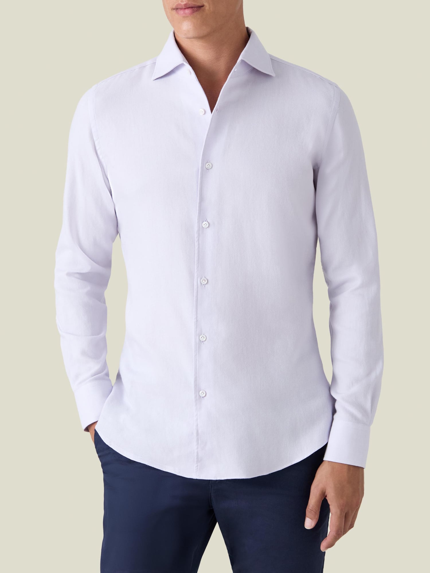 Men's Winter Luxury: Cashmere-Cotton Shirt | Luca Faloni