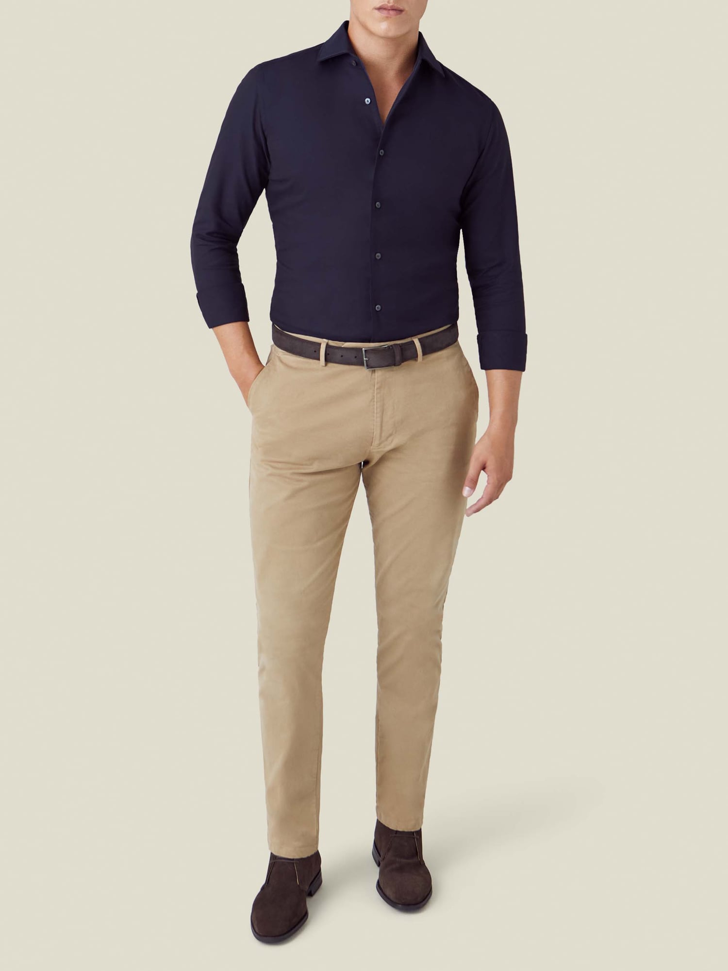 Midnight Blue Oxford Cotton Shirt | Luca Faloni Midnight Blue Oxford Cotton Shirt | Luca Faloni