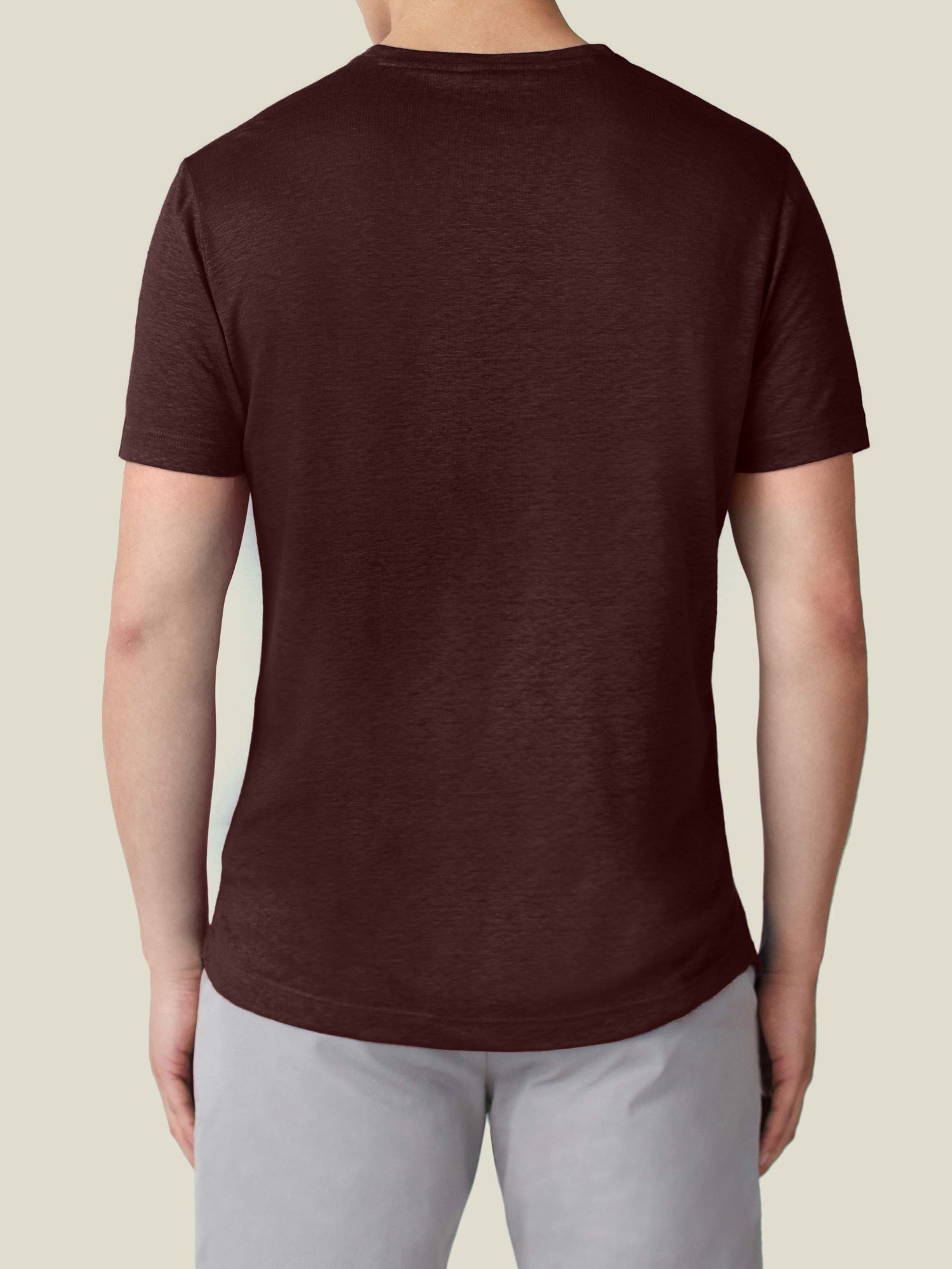 Chocolate Brown Linen T-Shirt | Luca Faloni Chocolate Brown Linen T-Shirt | Luca Faloni