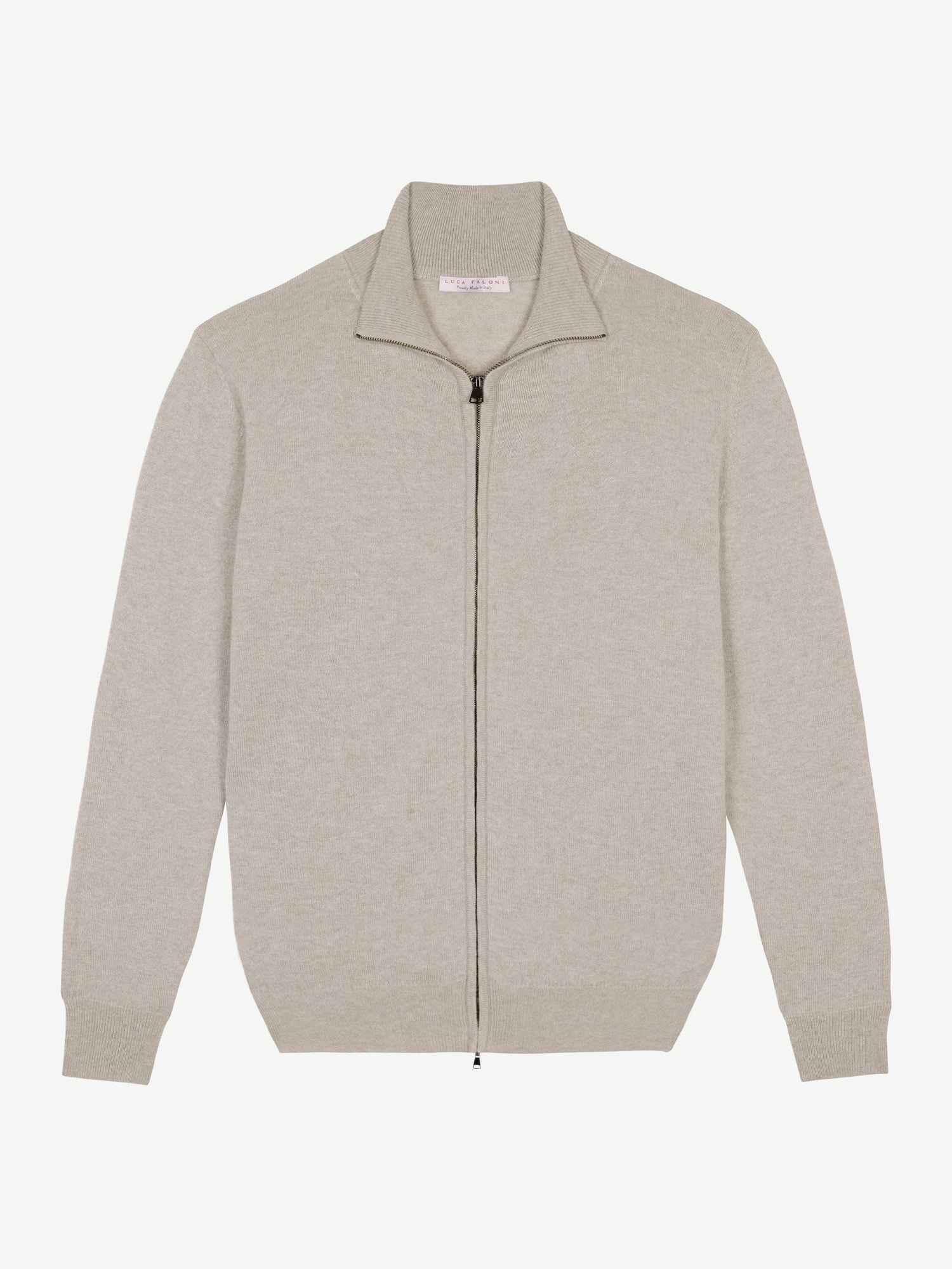 ブラームス ZIPカーディガン Almond Cashmere Zip Cardigan | Luca Faloni