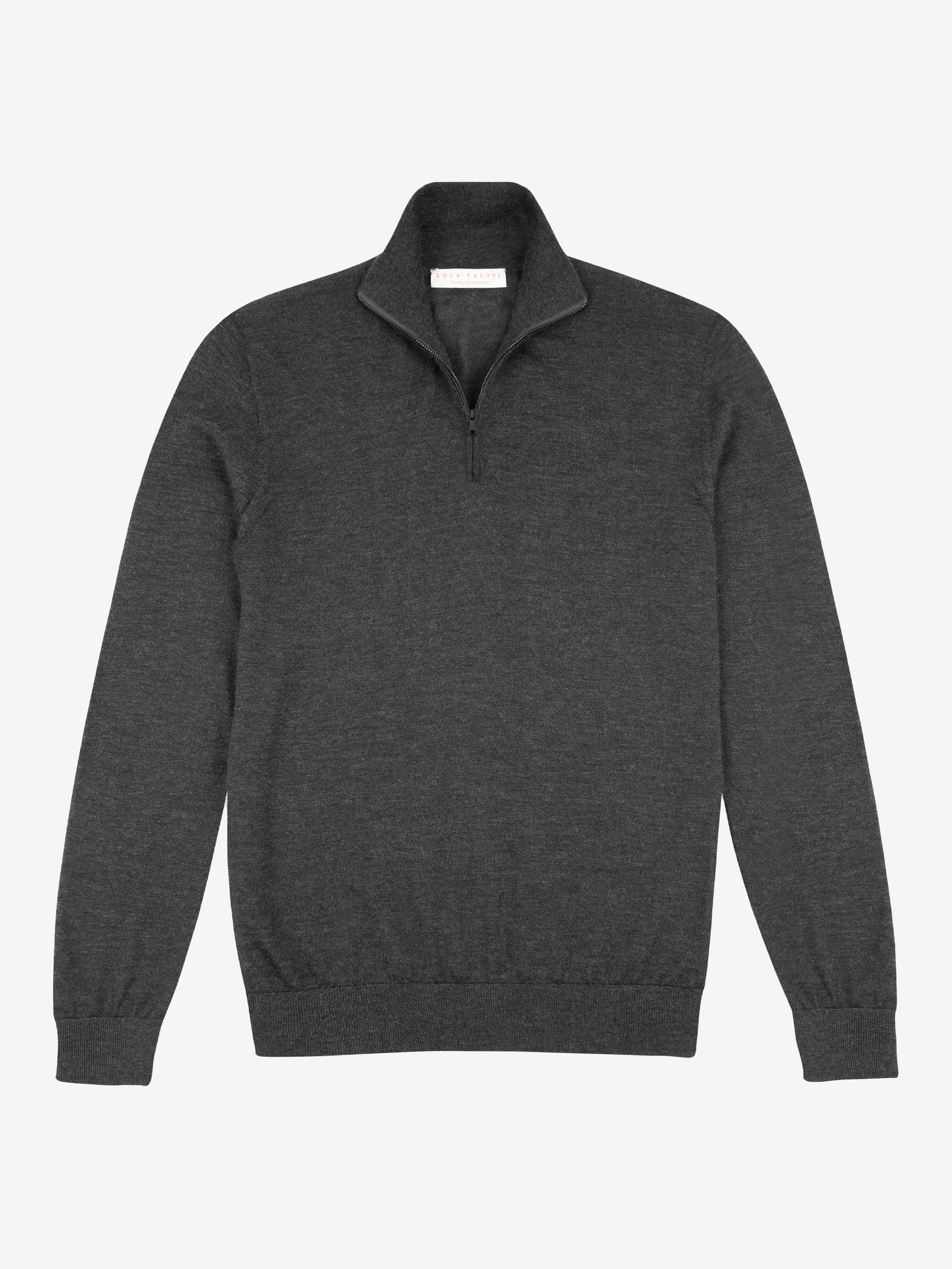ダンシャ・リー Charcoal Grey Silk-Cashmere Zip-up | Luca Faloni