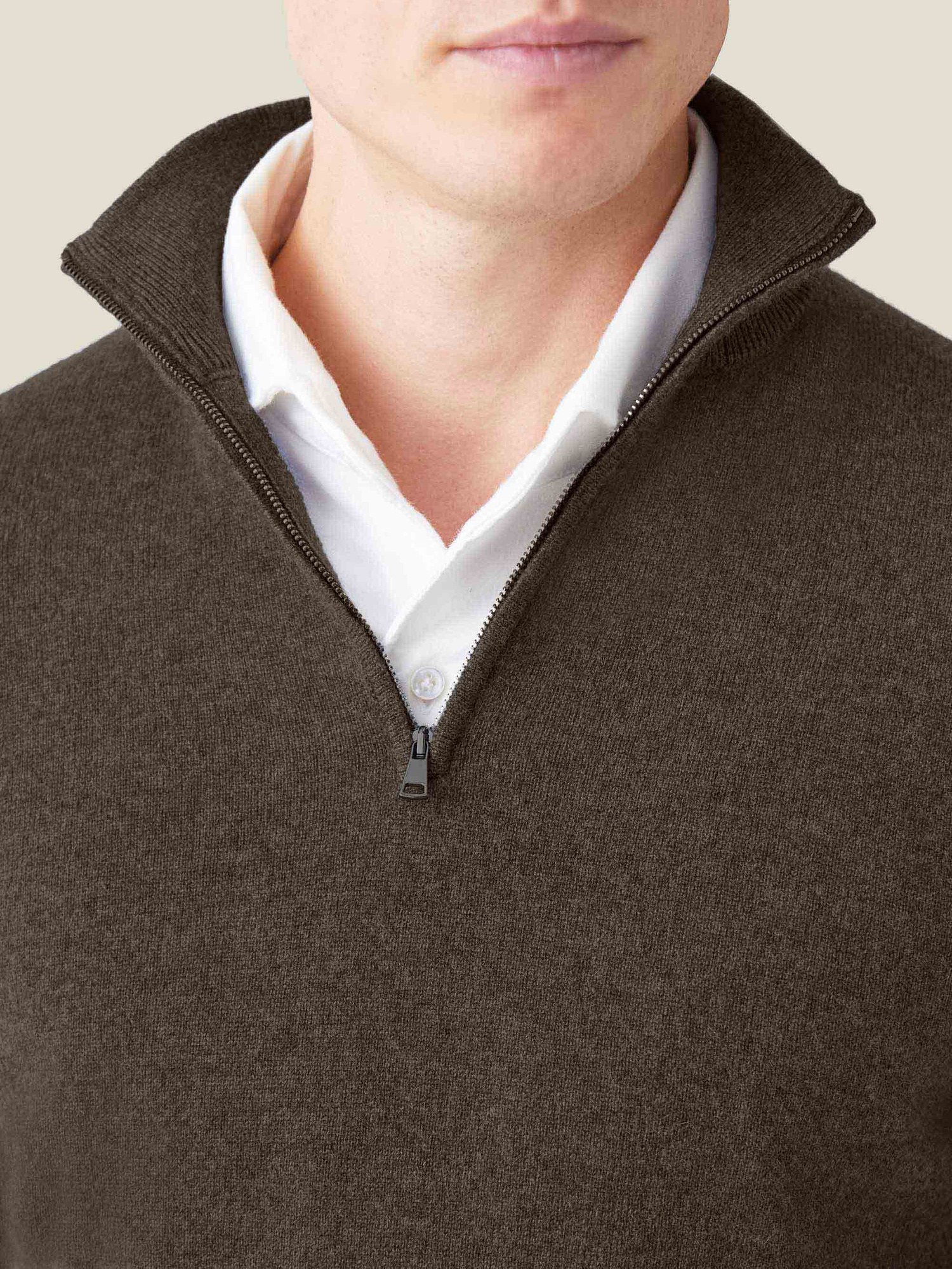 Men's Half-Zip Jumpers in Pure Cashmere | Luca Faloni
