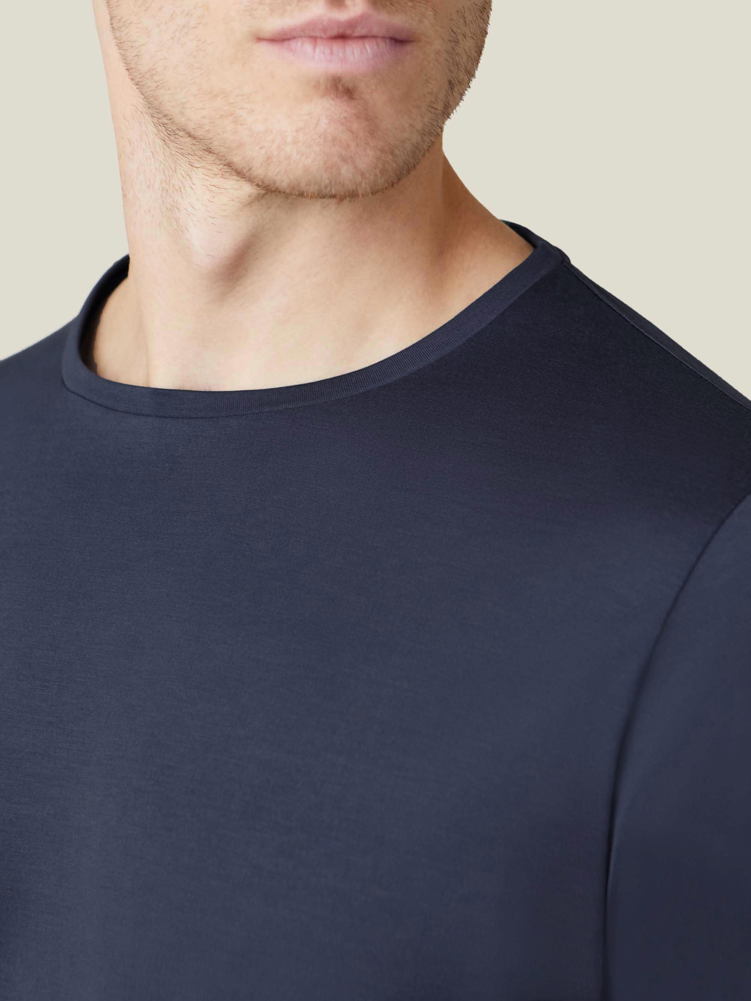 Men's Long-Sleeved Silk-Cotton T-Shirts | Luca Faloni