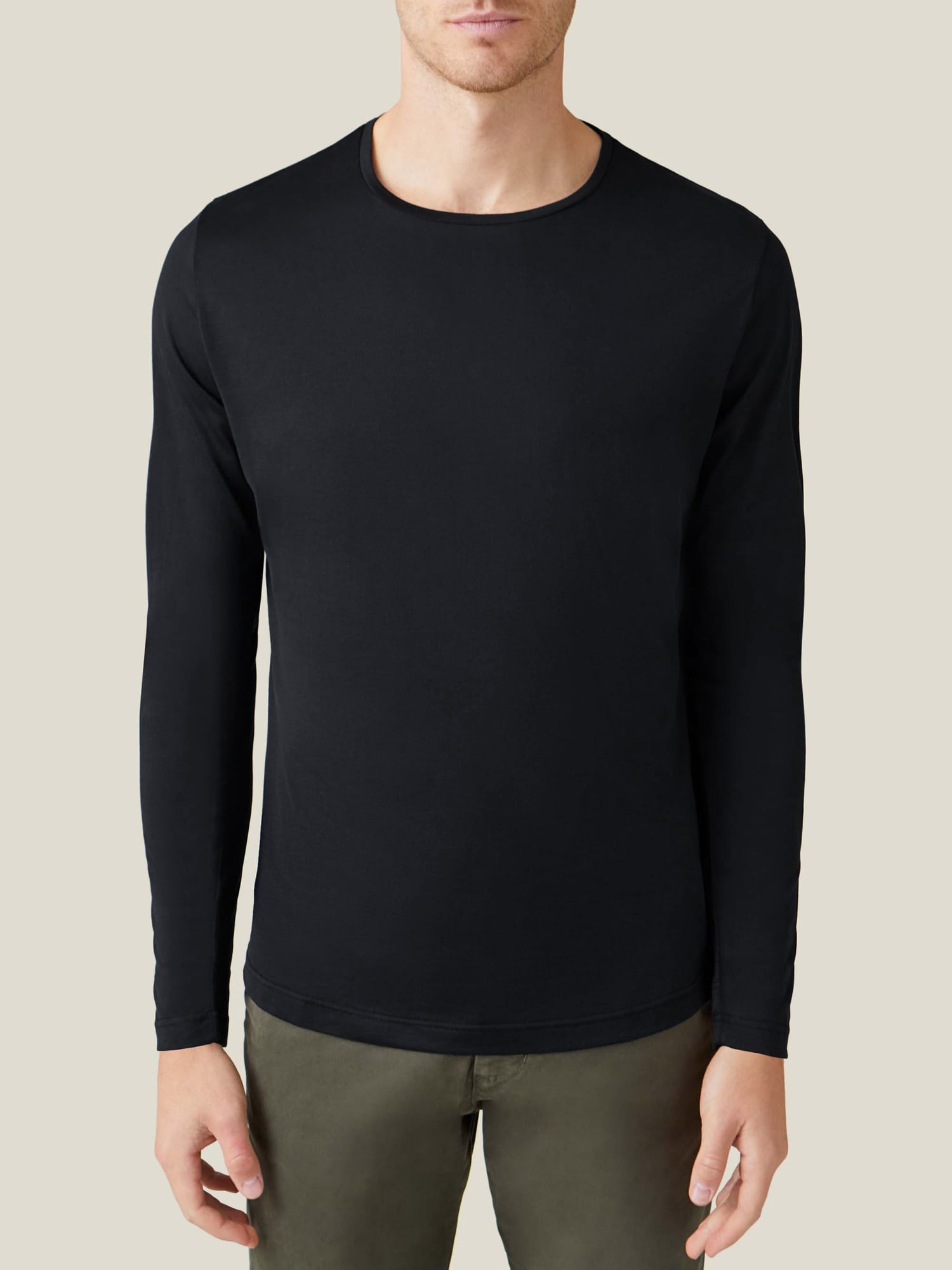 Black Long-sleeved T-shirt | Luca Faloni