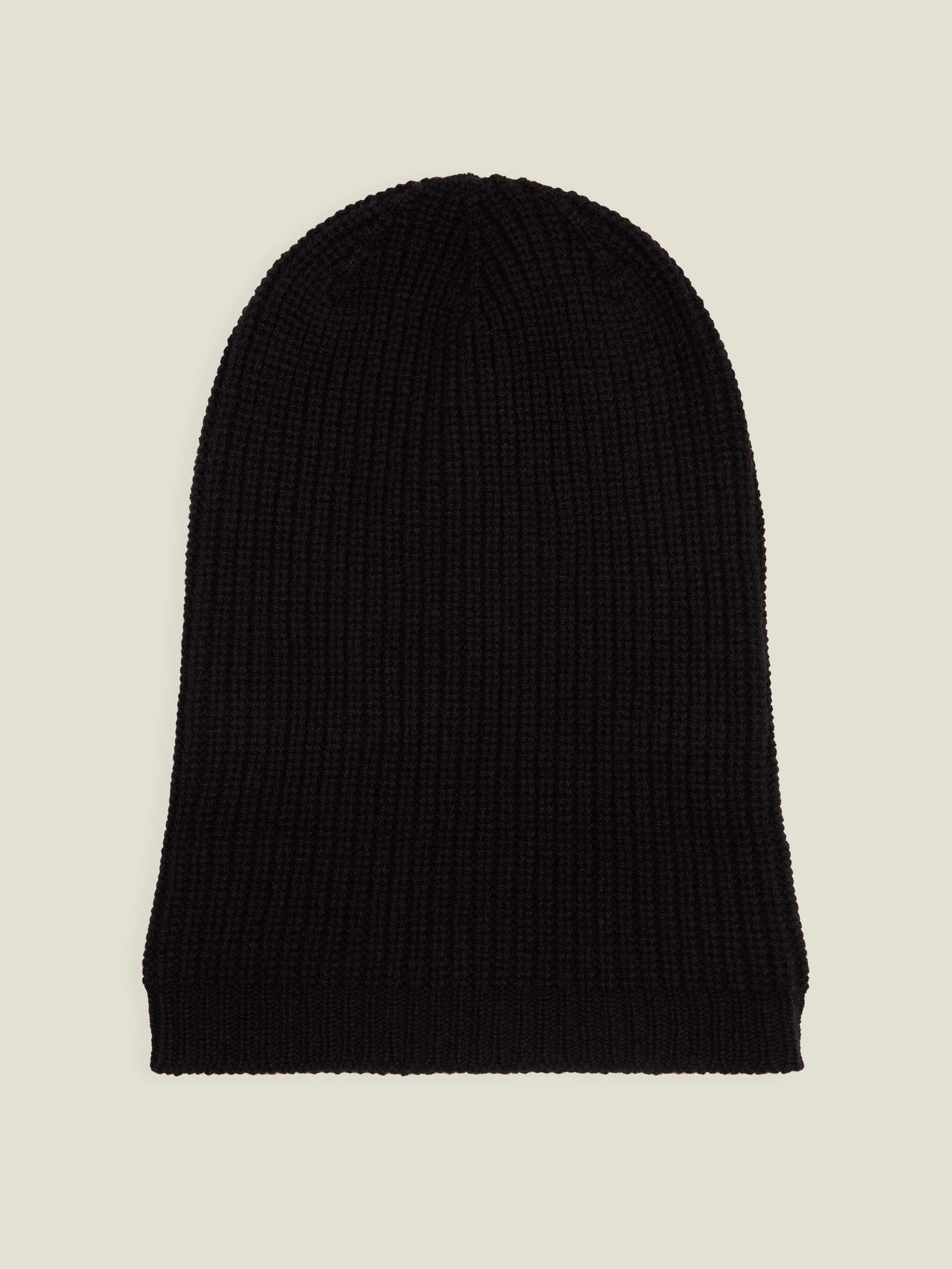 Black Chunky Knit Cashmere Beanie | Luca Faloni