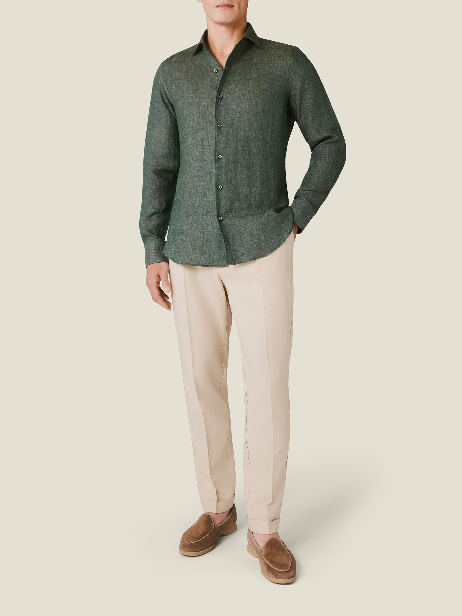 Luca Faloni - Portofino Shirt - Forest Green