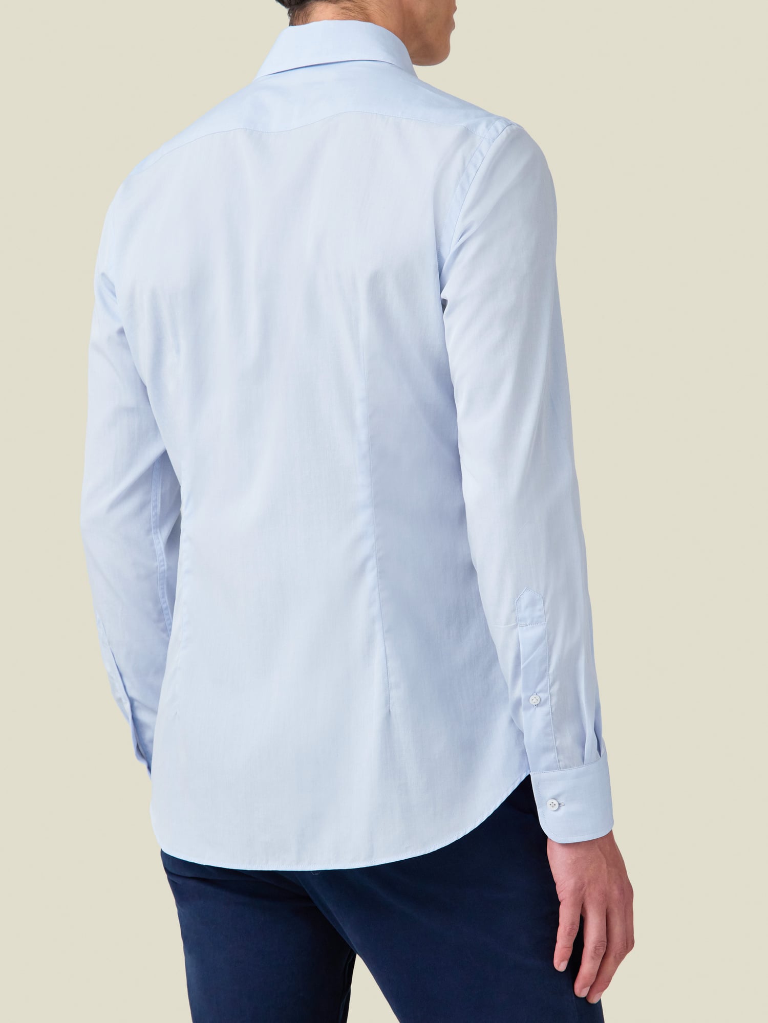 Light Blue Poplin Cotton Shirt | Luca Faloni