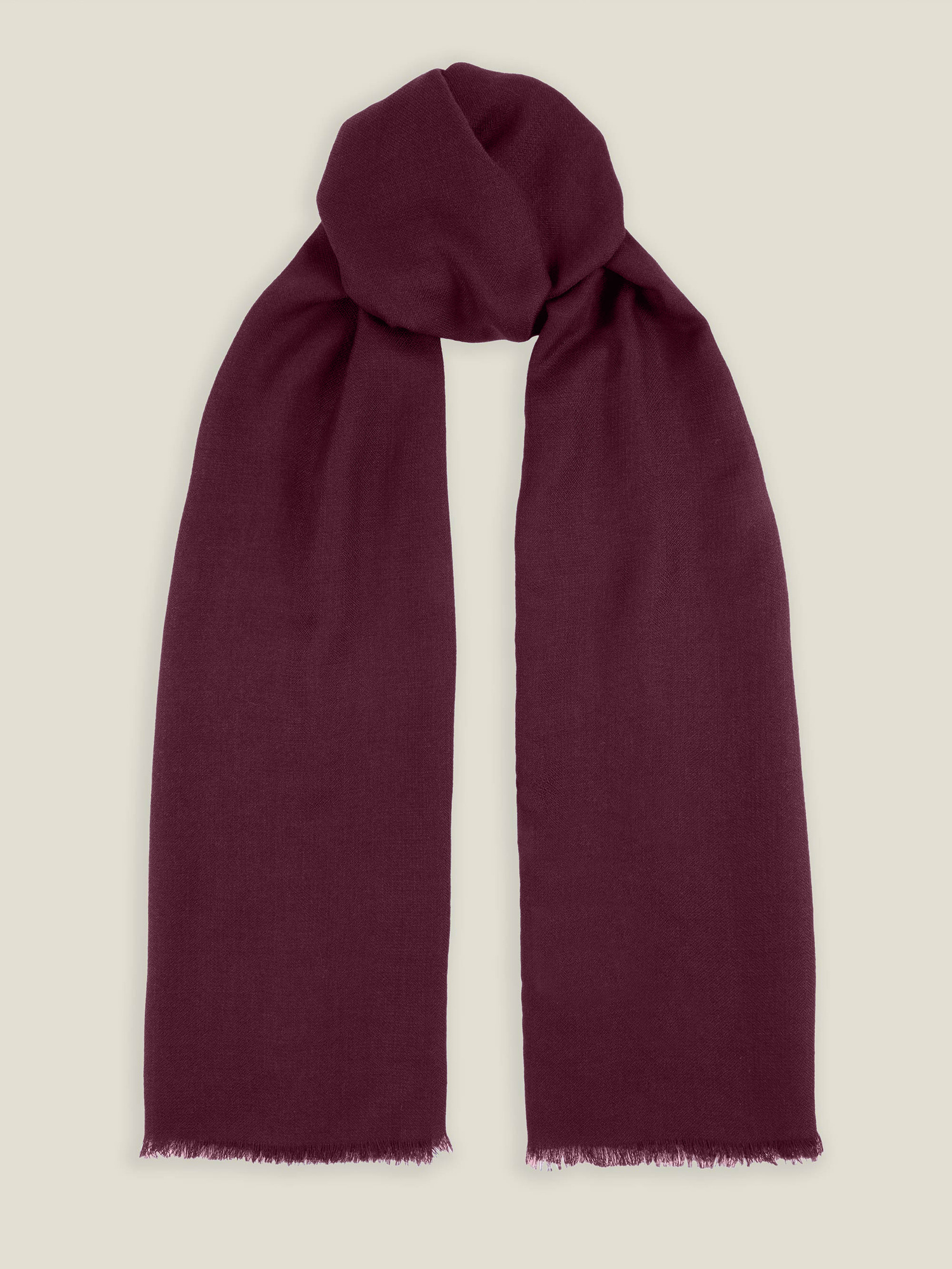 Burgundy Silk-Cashmere Scarf | Luca Faloni