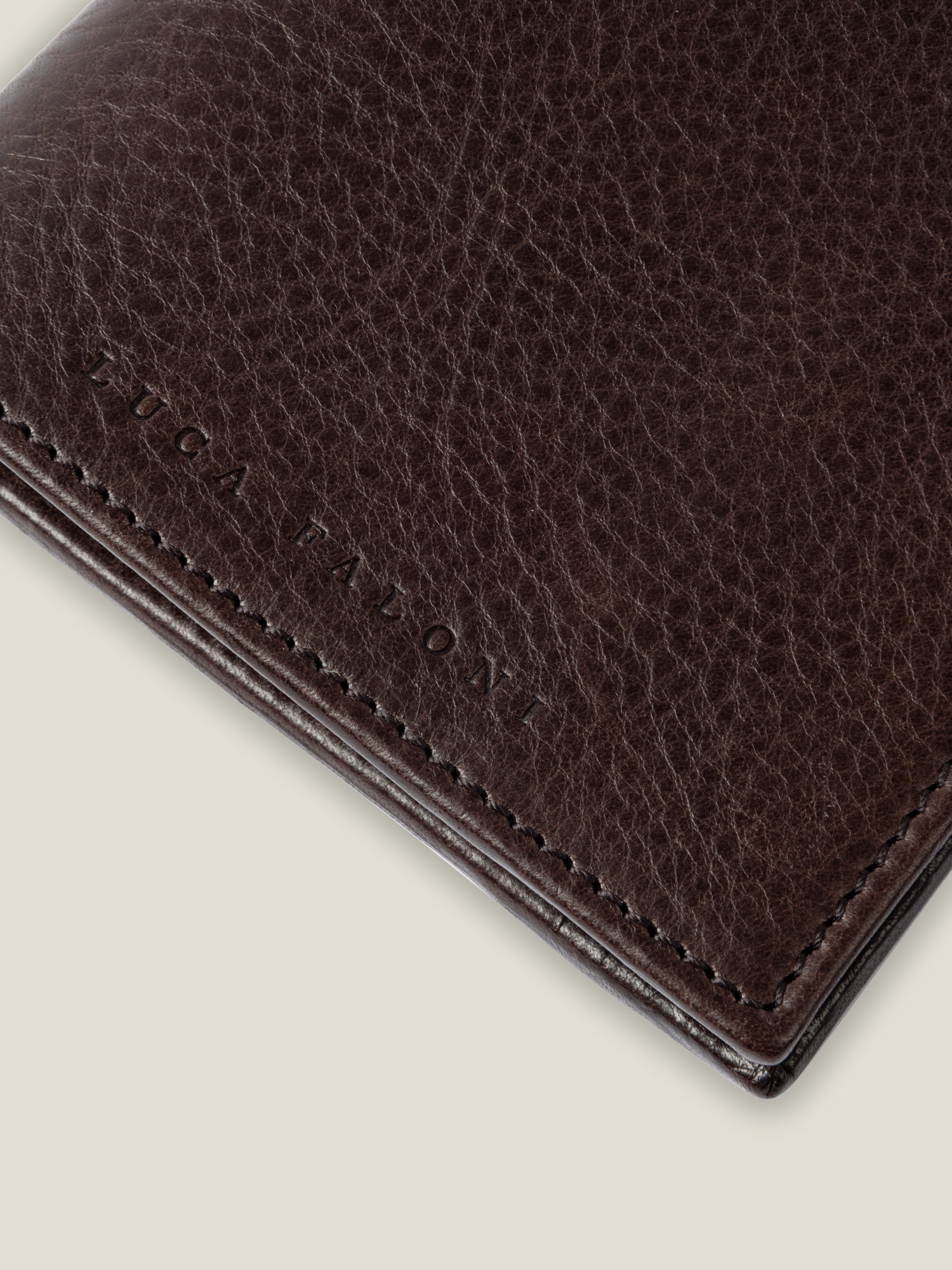 Chocolate Brown Leather Passport Holder | Luca Faloni