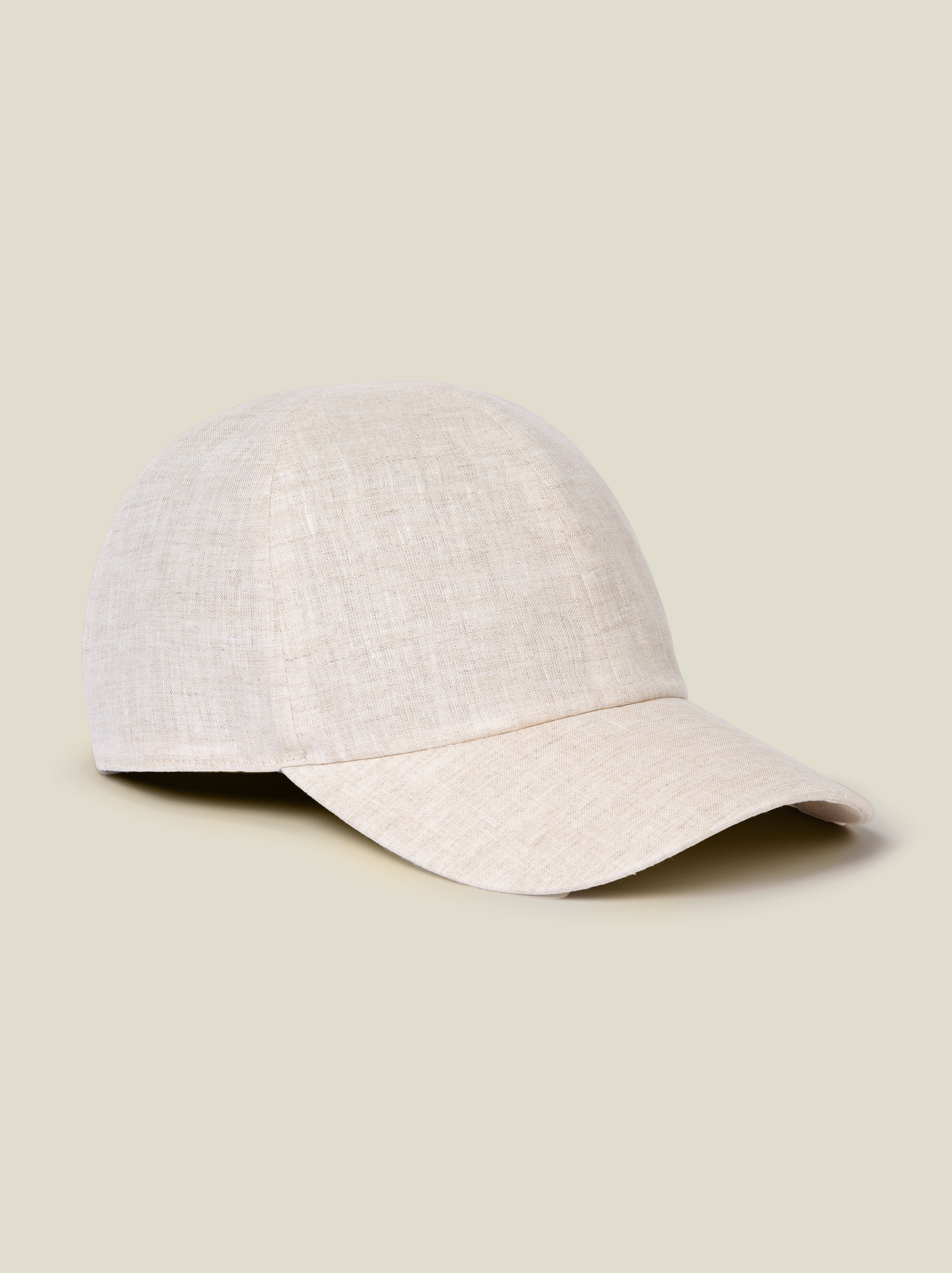 Luca Faloni Linen Baseball Cap In Sand