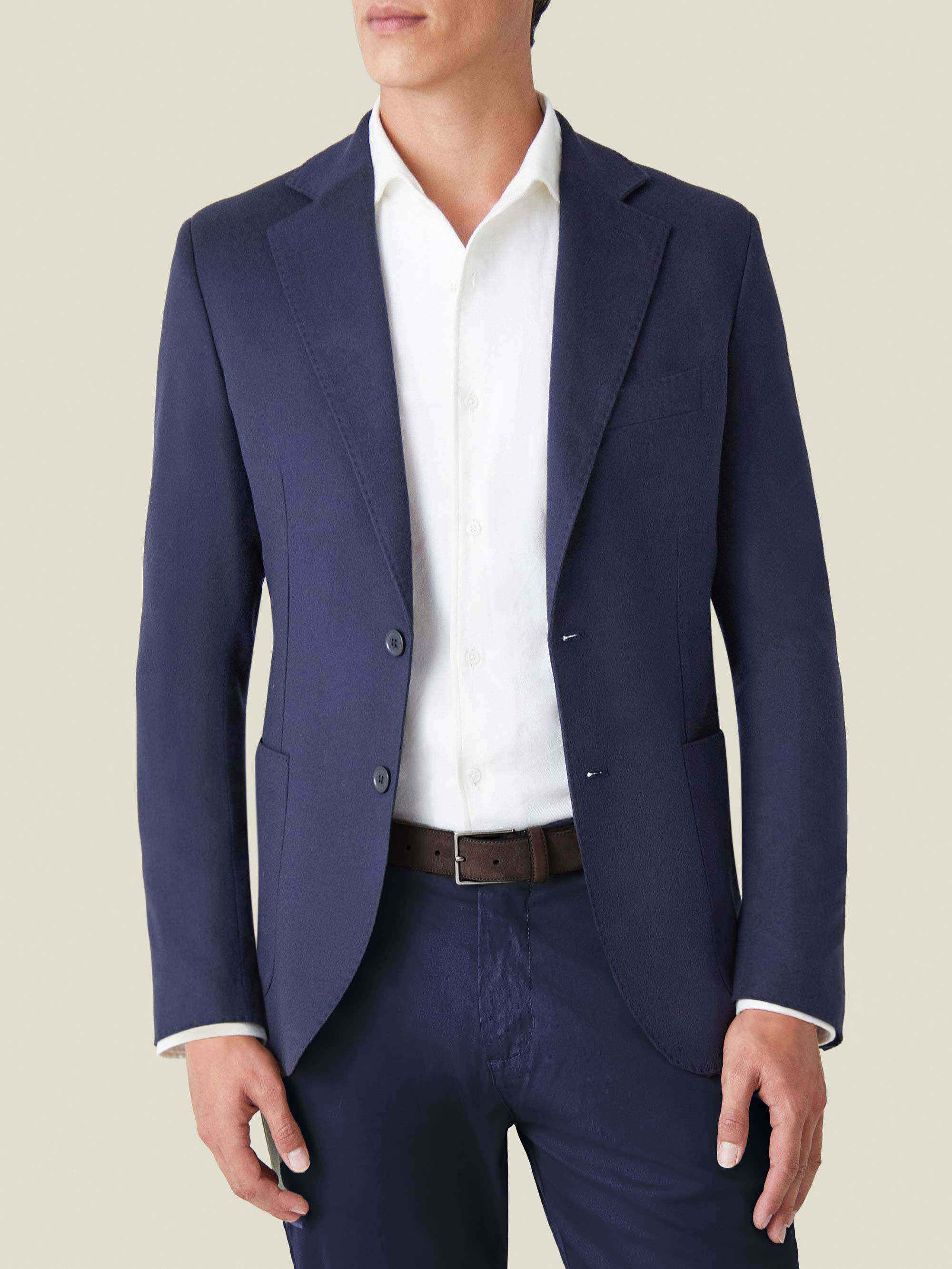 Luca Faloni Cashmere (brushed) Blazer In Blue