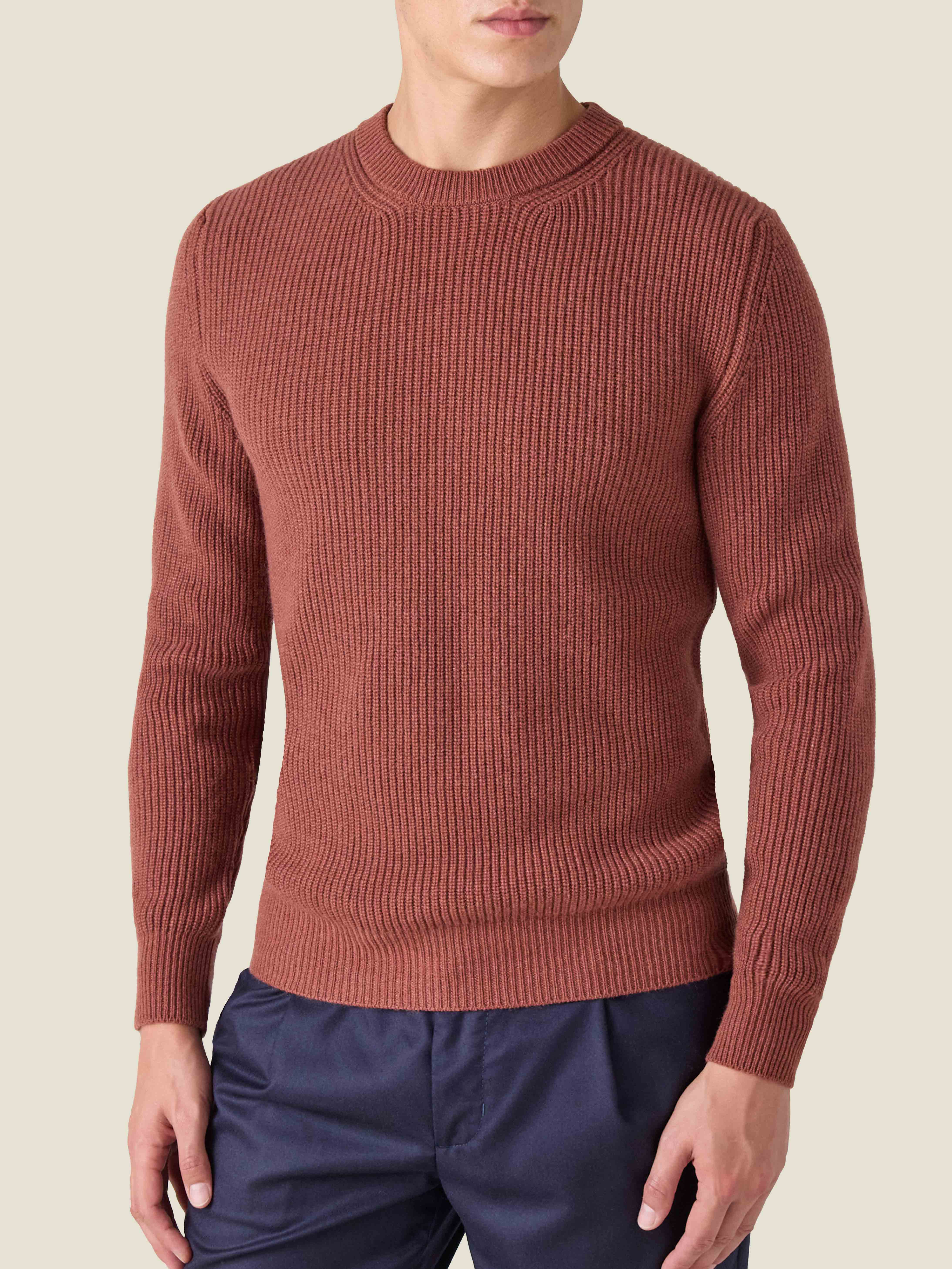 Luca Faloni Crew Neck In Rust