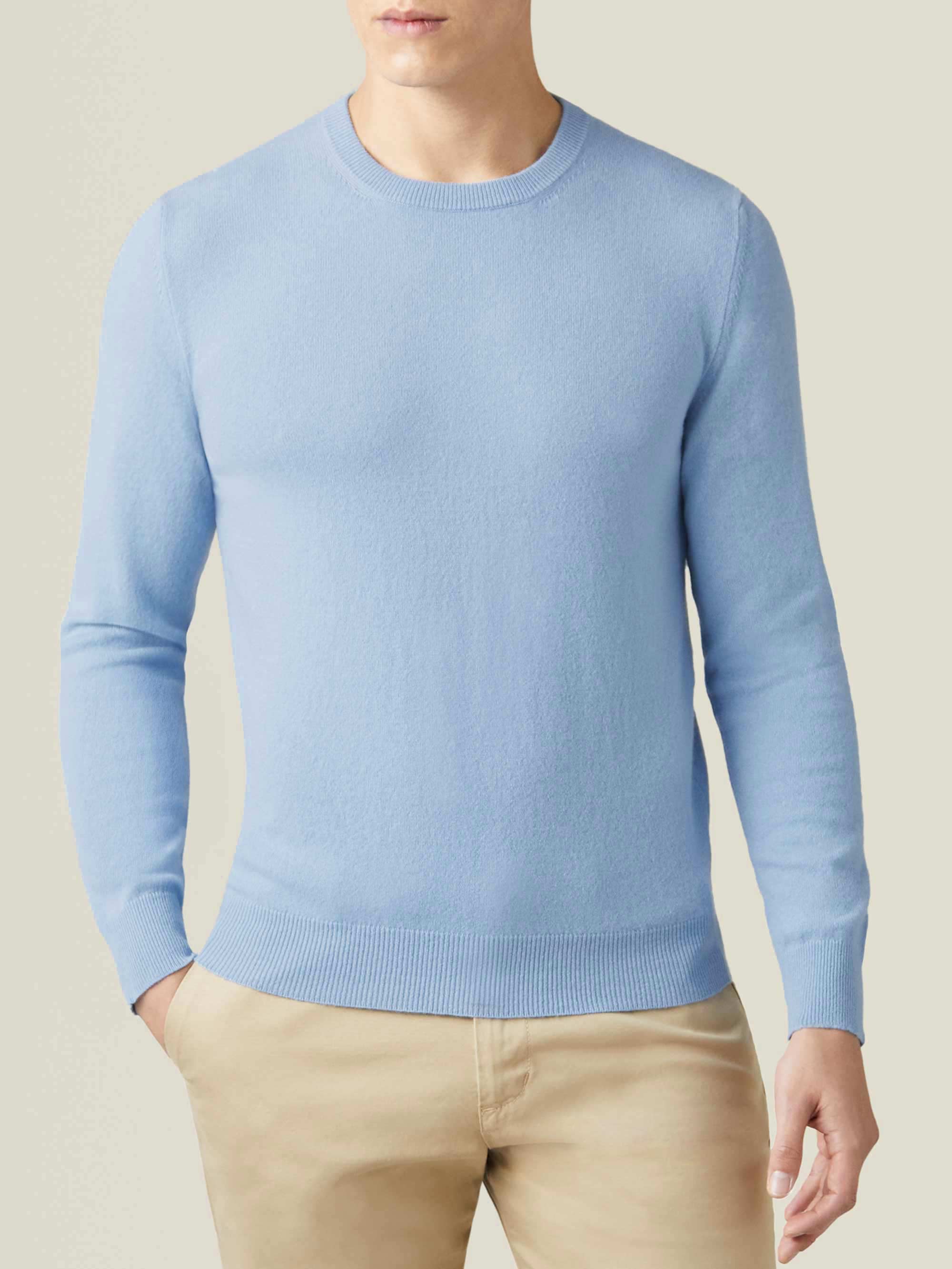 Luca Faloni Cashmere (2-ply) Crew Neck In Blue