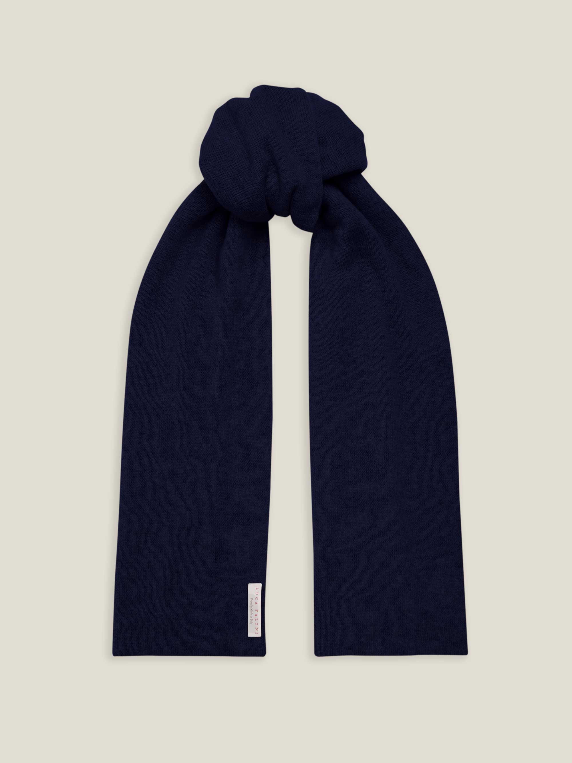 Luca Faloni 2-ply Cashmere Scarf In Midnight Blue