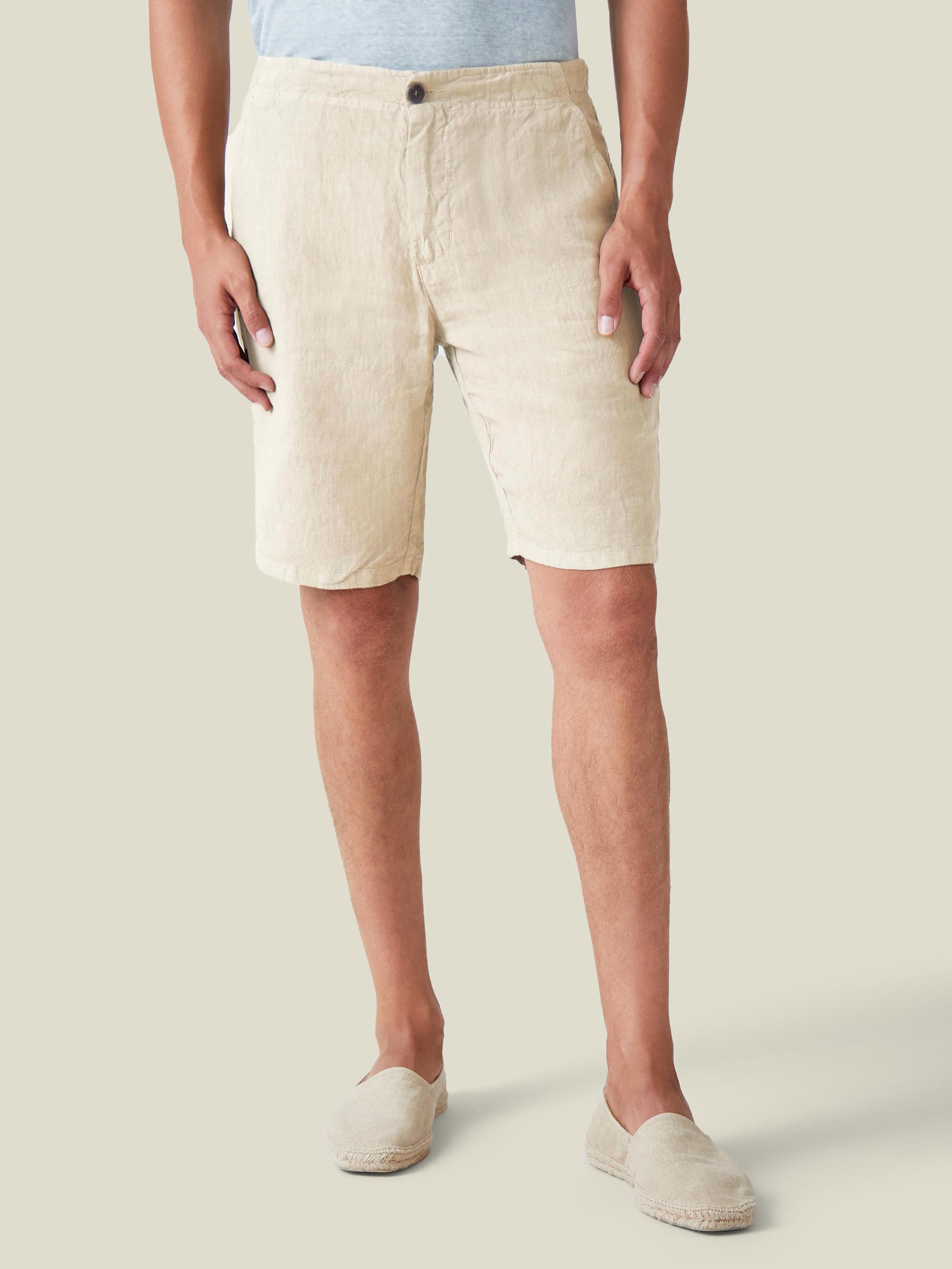 Luca Faloni Linen Bermuda Shorts In Neutral