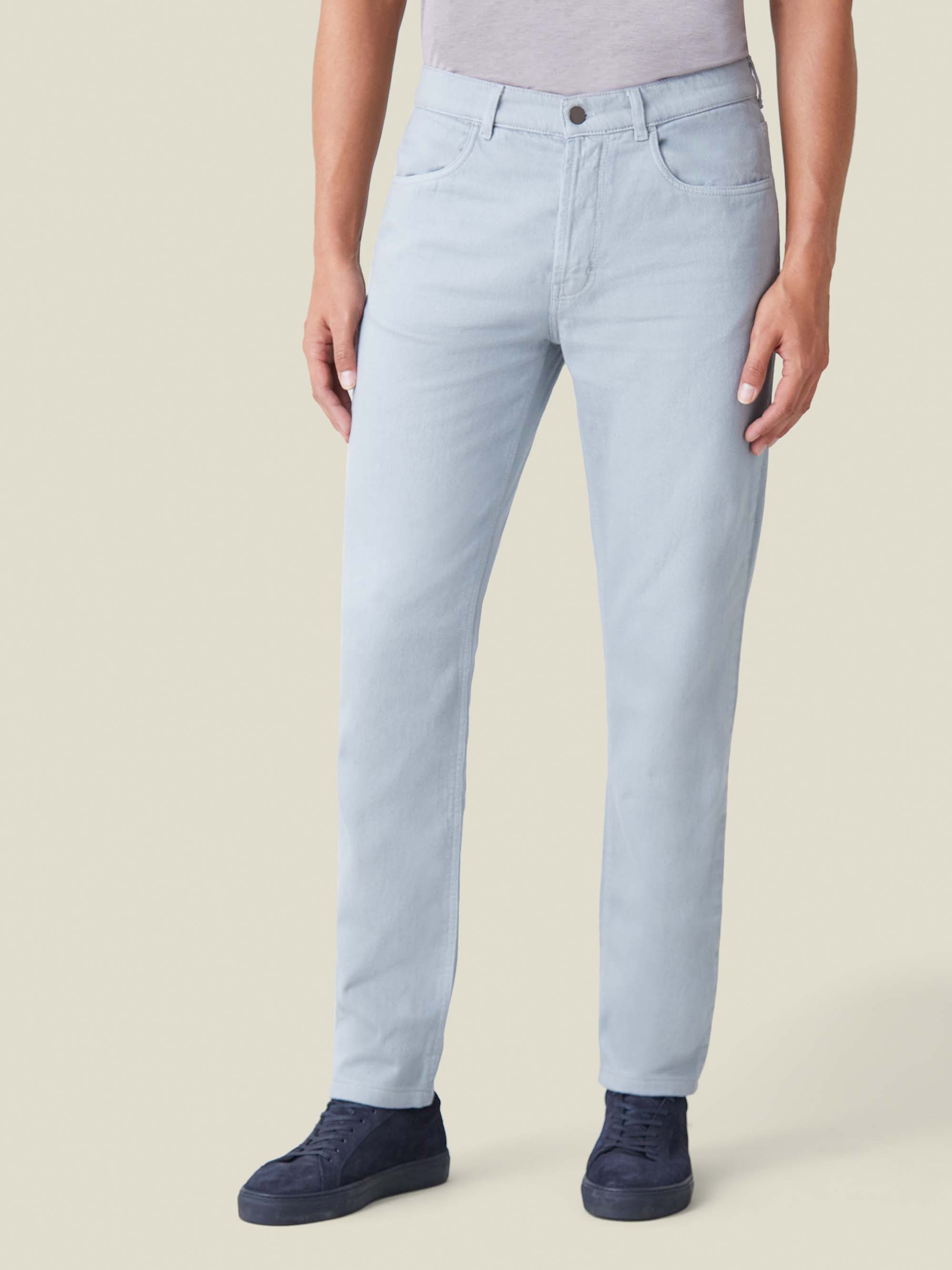 Luca Faloni Denim Jeans In Light Grey