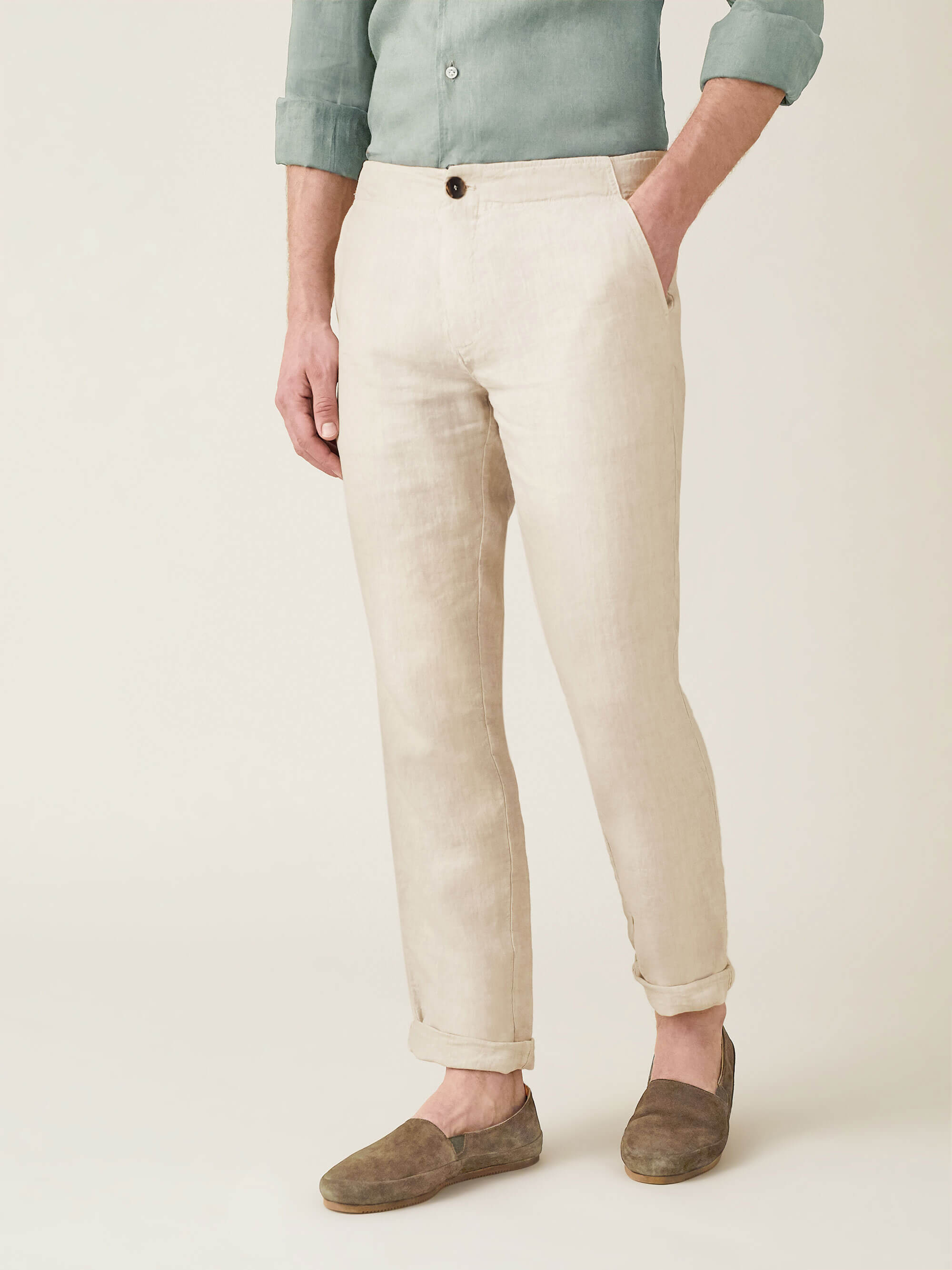 Luca Faloni Lipari Trousers In Sand