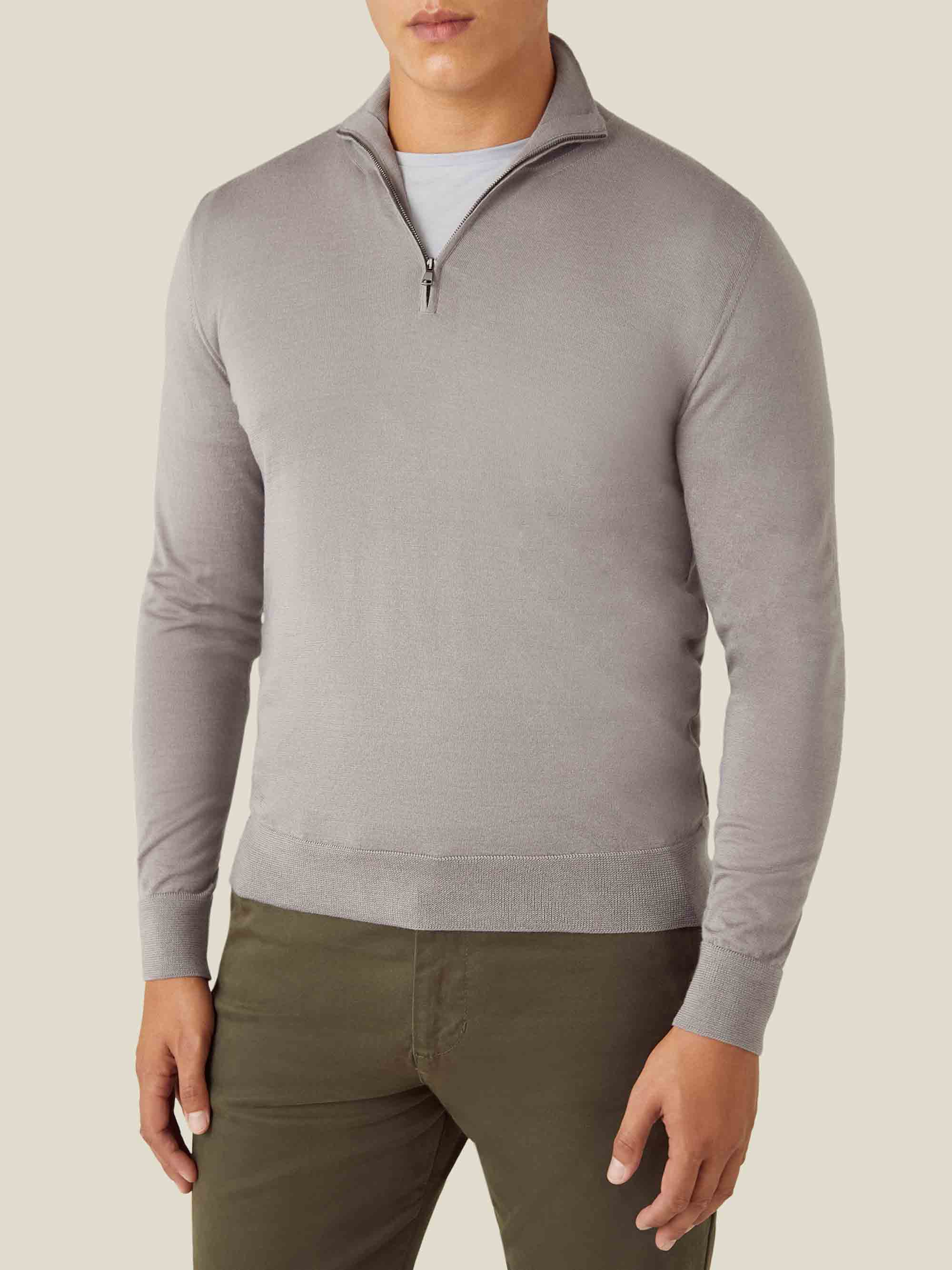 Luca Faloni Silk-cashmere Zip-up In Gray