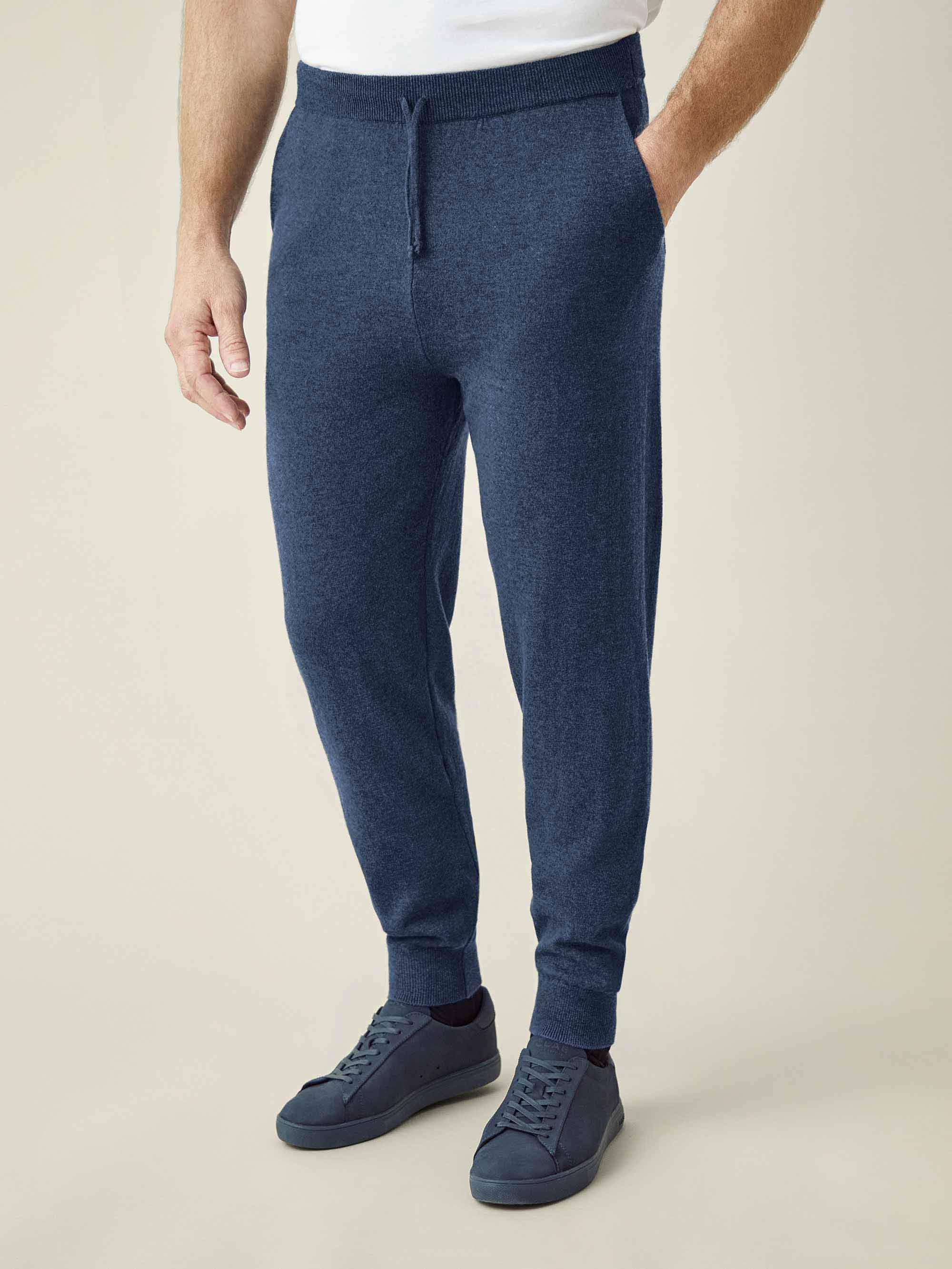 Luca Faloni Jogger Sweat Trousers In Atlantic Blue