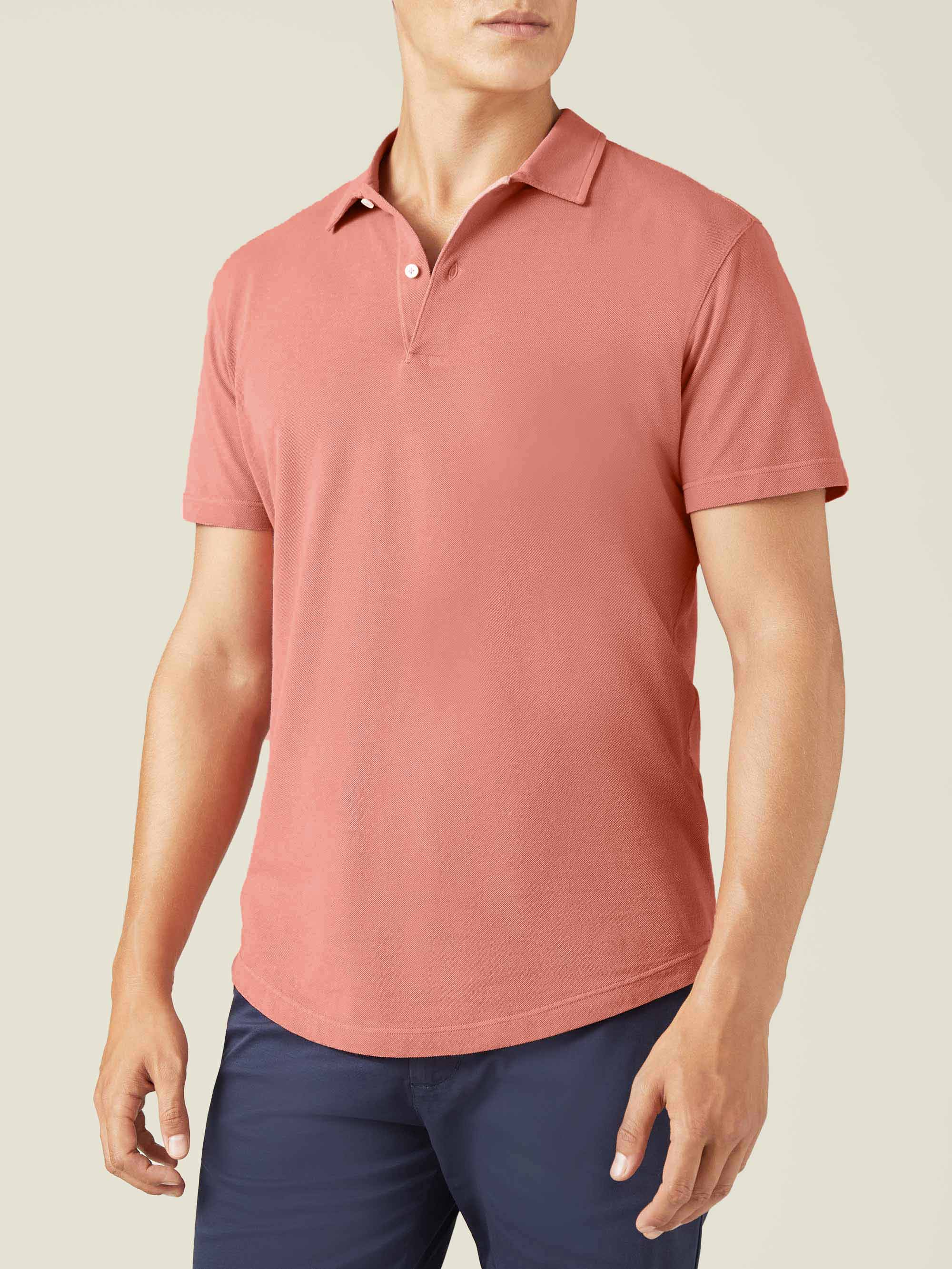 Luca Faloni Cotton Piqué Classic Polo In Pink
