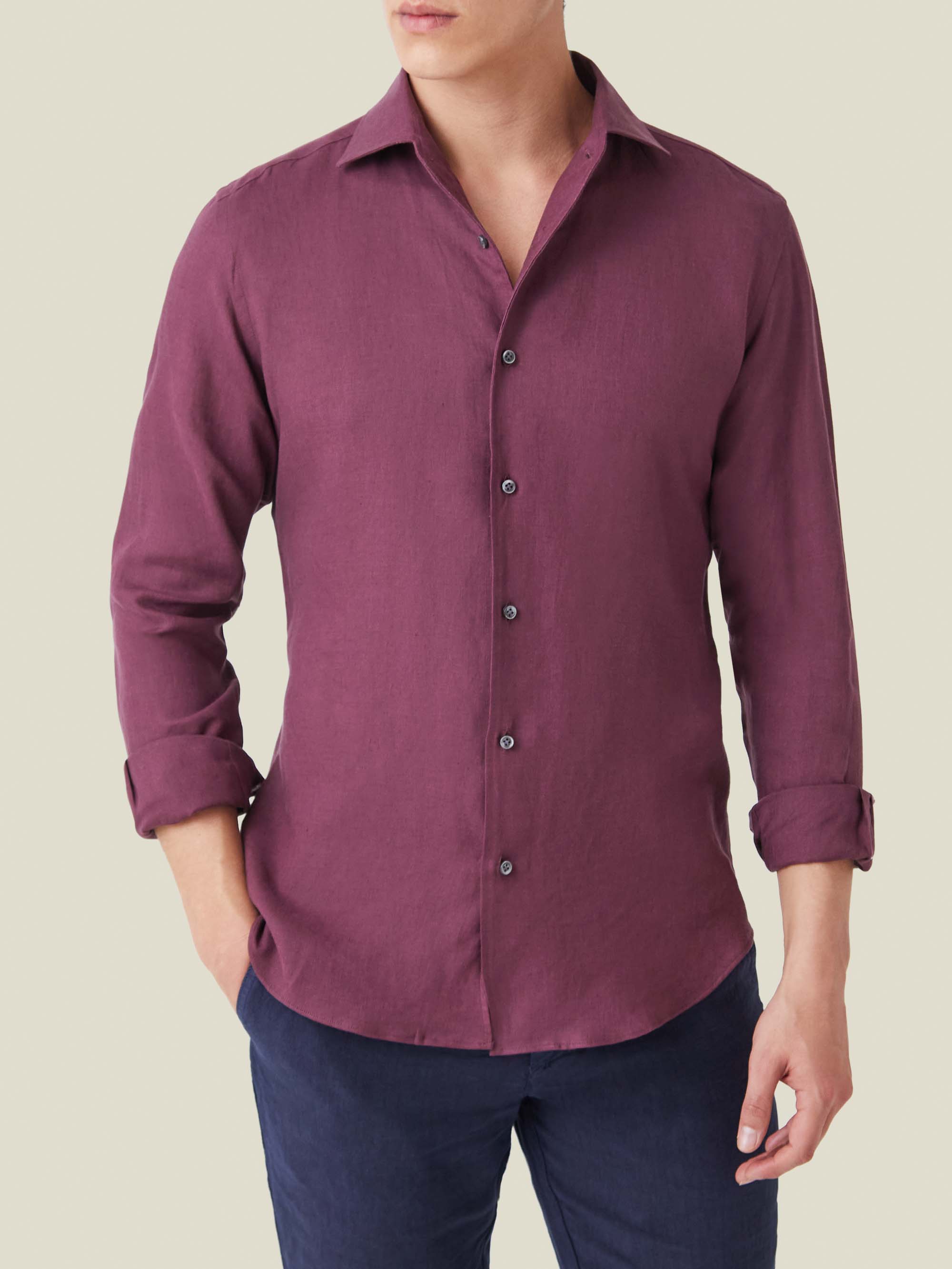 LUCA FALONI LINEN PORTOFINO SHIRT