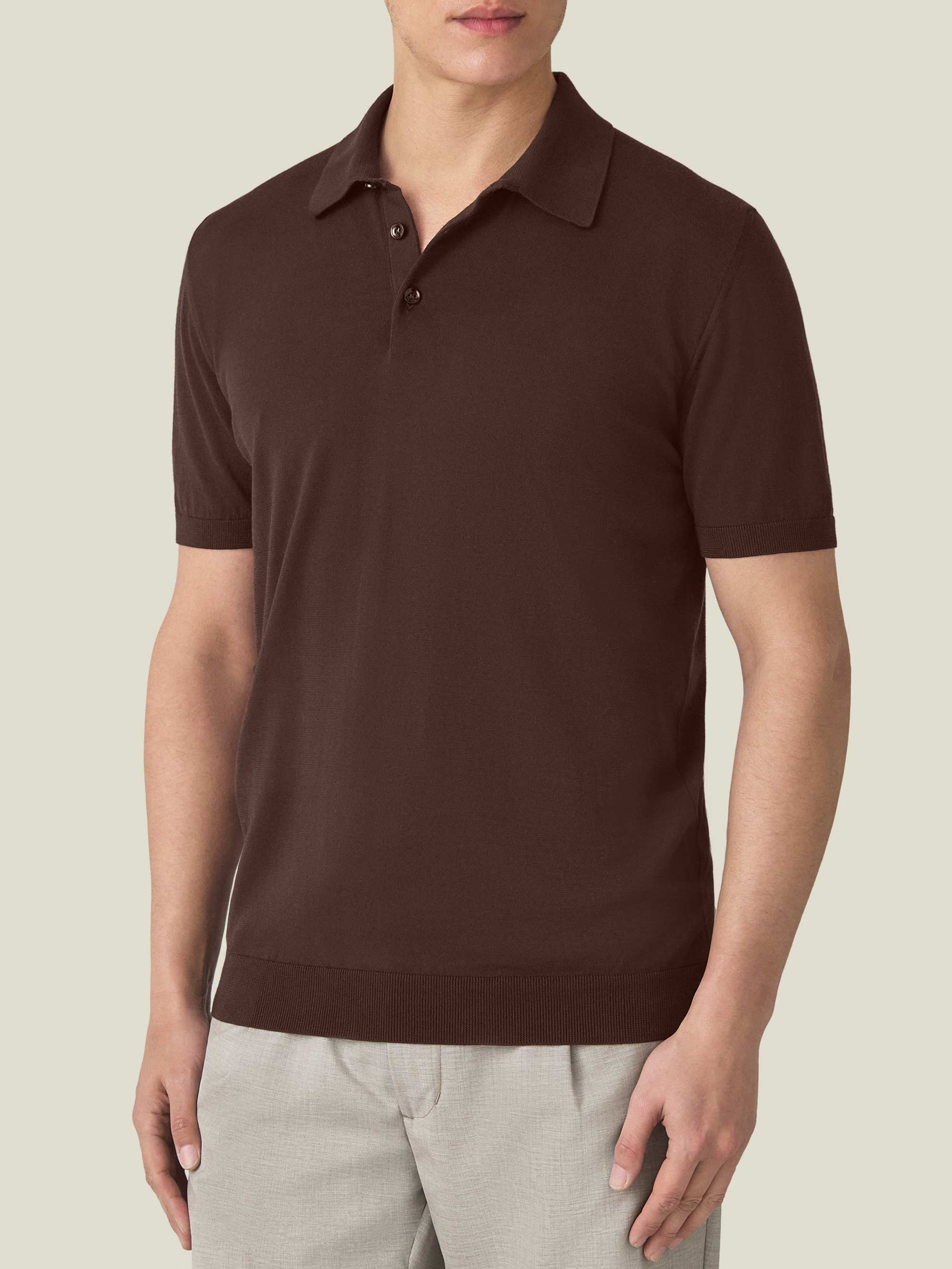 Luca Faloni Cotton (knitted) Knitted Polo
