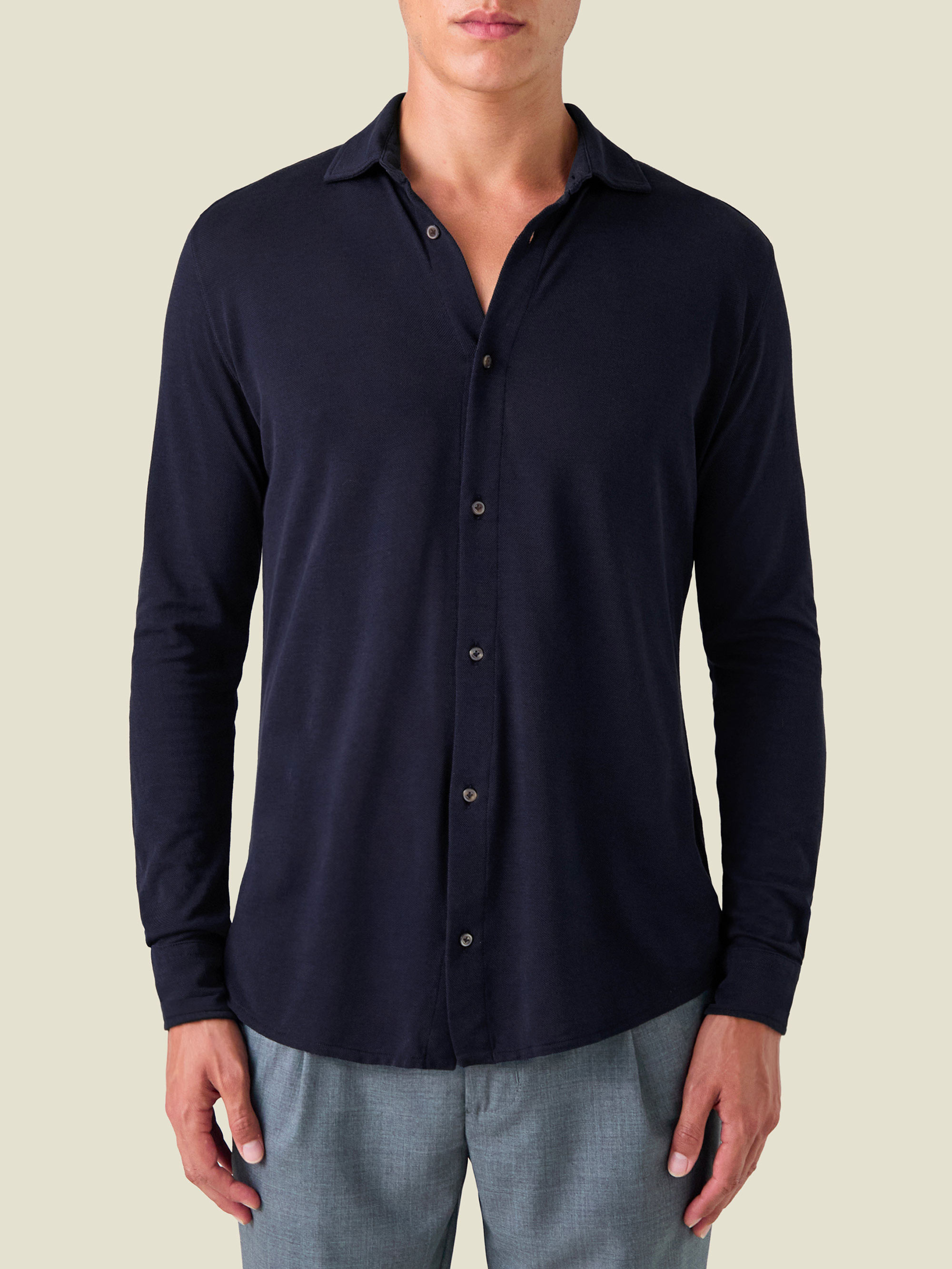 LUCA FALONI SILK-COTTON PIQUÉ SHIRT