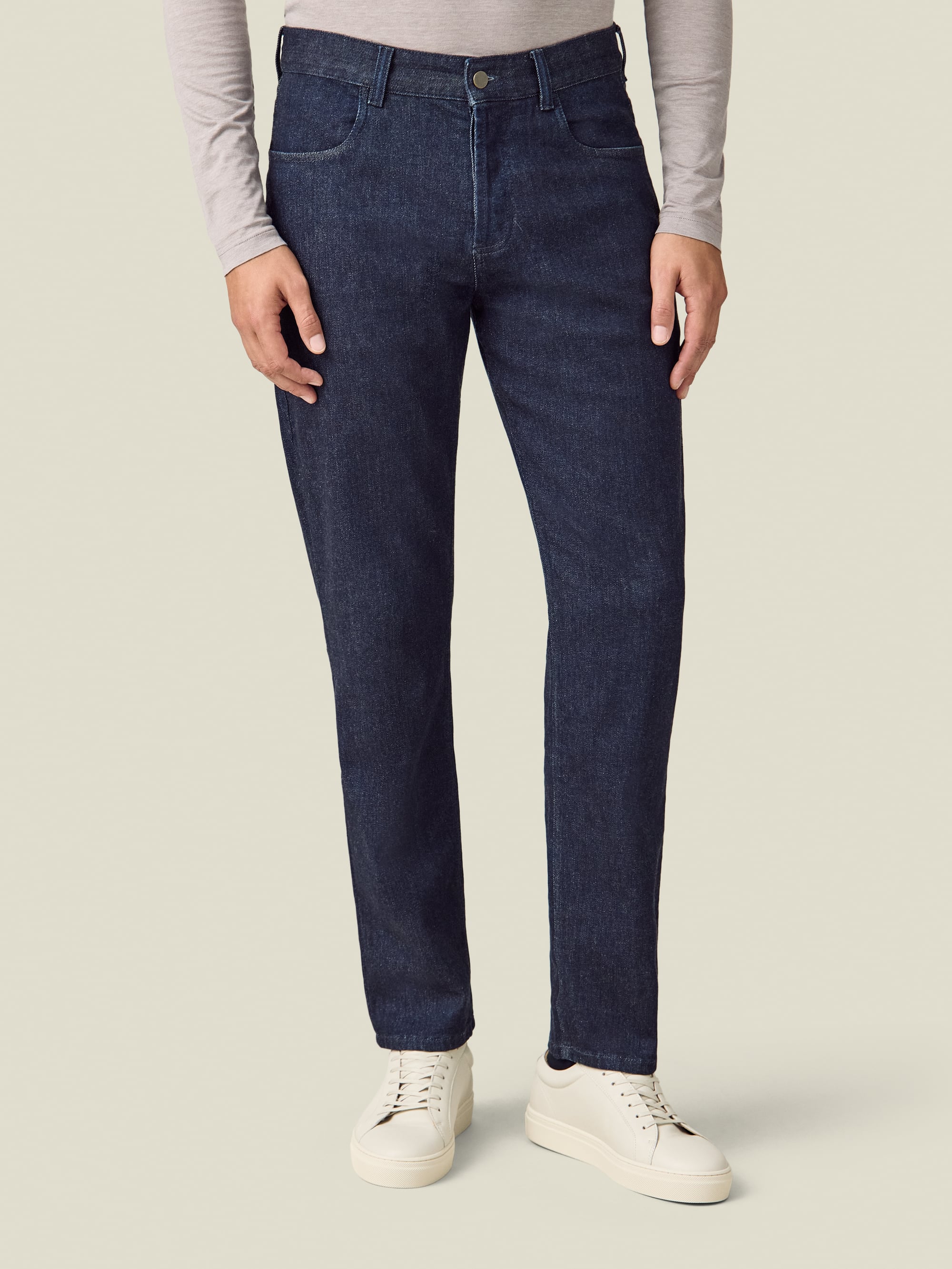 Luca Faloni Cashmere-denim Jeans In Blue