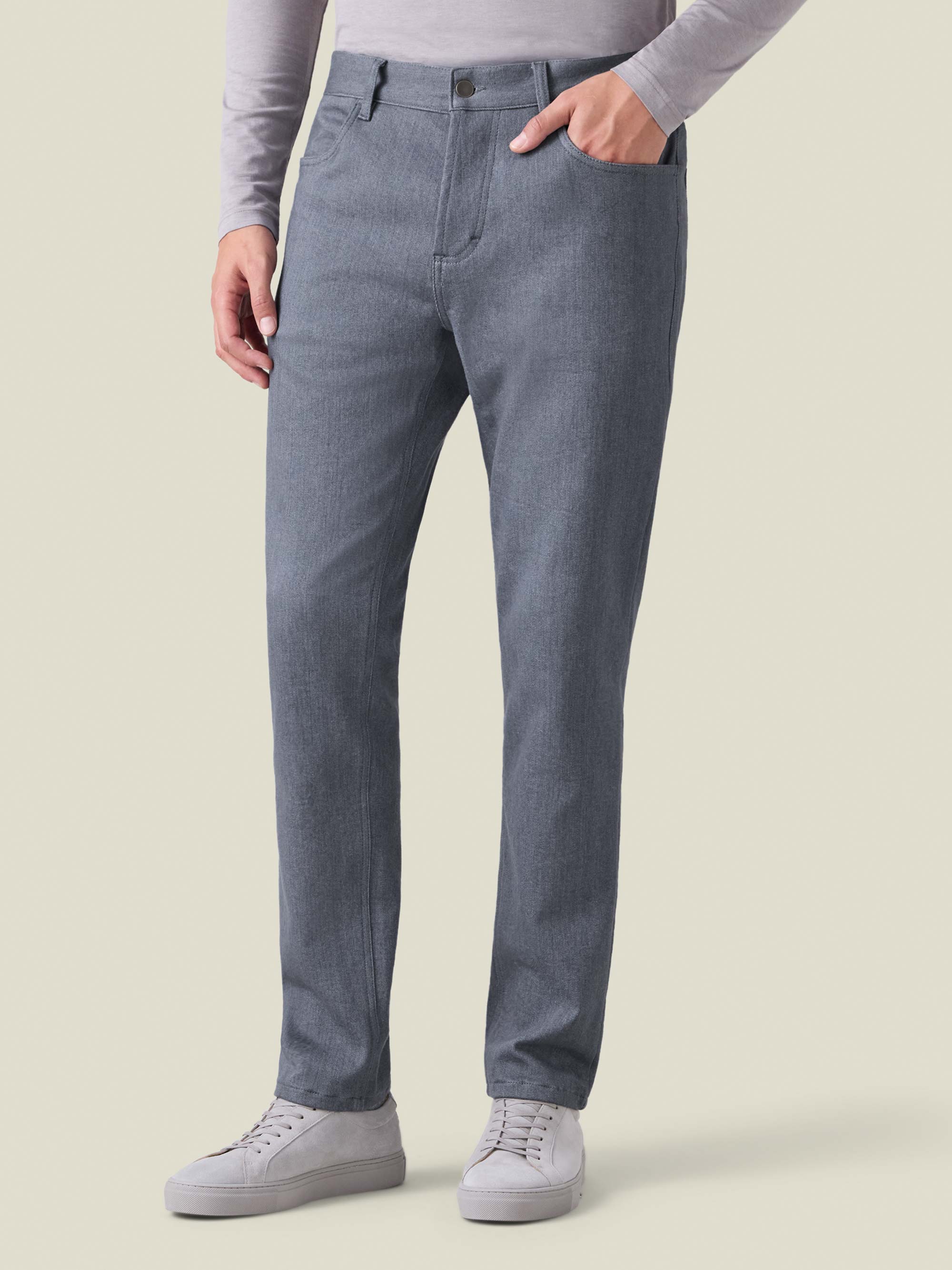 Luca Faloni Jeans In Stone Grey